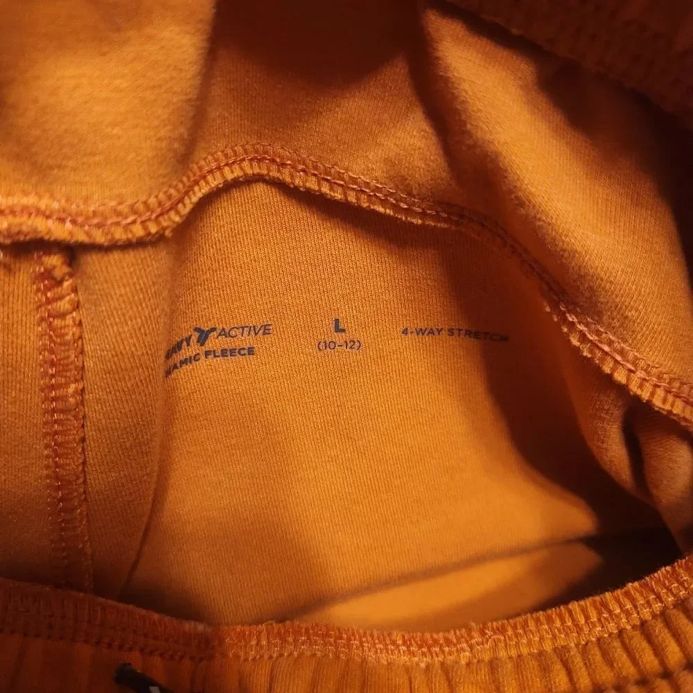 Old Navy Active Dynamic Fleece Boys Large Jogger Shorts Orange